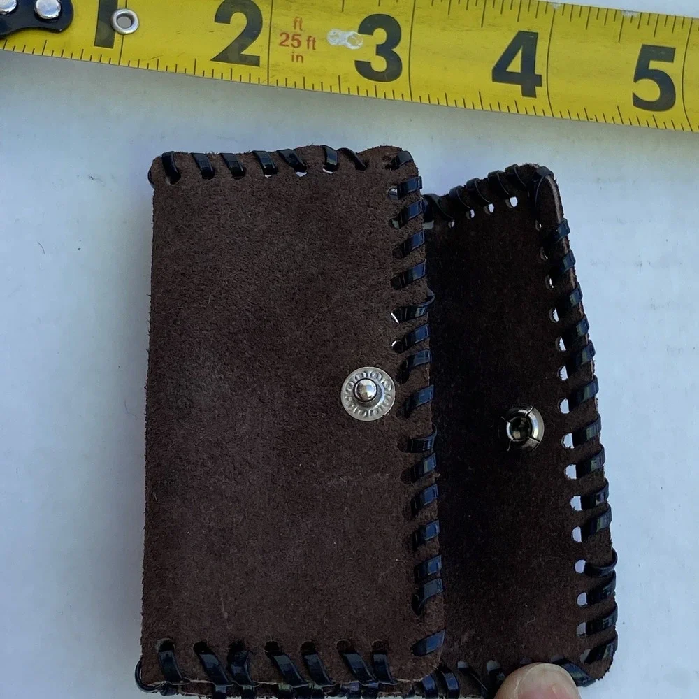 Brown Genuine Leather 3.5x2